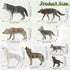 8 Pieces Wolf Toy Figurines Wolf Animal Figurines Forest Animal Figures for Kid Realistic Woodland Party Supplies Cake Toppers for Boys and Girls, 8 Styles