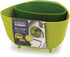 Joseph Joseph Nest Colanders Stackable Set with Easy-Pour Corners and Vertical Handle, 2-piece, Green