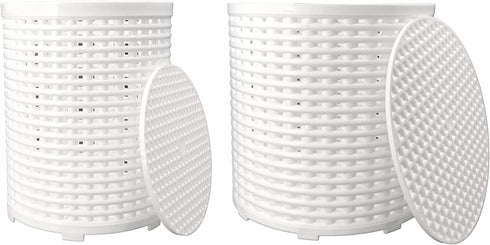 Universal Cheese Molds with Followers for Making Soft, Semi-Hard and Hard Cheeses - Set of 2