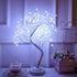 FUCHSUN Led Birch Tree Light Tabletop Bonsai Tree 20 Inches Decorative Fairy Light Artificial Tree Battery Operated Twig Lamp for Party Wedding Holiday Festival Christmas Decoration - White