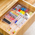 Qozary 11 Pack Clear Plastic Drawer Organizer Containers, Storage for Desk Drawers Trays, Kitchen Bathroom Makeup Drawer Dividers with Large Capacity Bins, 5-Size Trays for Bedroom Dresser Drawer