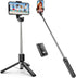 ATUMTEK 40" Selfie Stick Tripod, Extendable Bluetooth Selfie Stick with Wireless Remote for iPhone 13/12/12 Pro/11/11 Pro/XS/XR/X/8/7 Plus, Samsung, Google, LG, Sony, Huawei Smartphones, Black