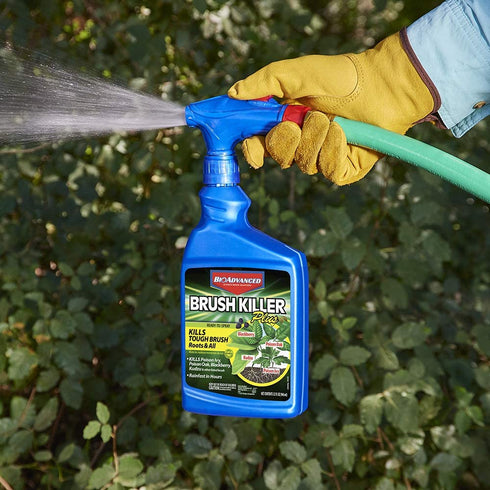 BioAdvanced 704645A Brush Killer Plus, Poison Ivy Killer and Stump Remover, 32 Ounce, Ready to Spray