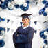 Bloonsy Navy Blue Balloon Garland Kit | Balloon Arch Kit for Baby Boy Shower | 120 Pack | Navy Blue and Silver Balloons