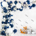 Bloonsy Navy Blue Balloon Garland Kit | Balloon Arch Kit for Baby Boy Shower | 120 Pack | Navy Blue and Silver Balloons