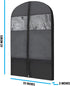 Plixio Gusseted Garment Bags Suit Bag for Travel and Clothing Storage of Dresses, Dress Shirts, Coats€” Includes Zipper Pockets and Large Transparent Window (2 Pack: 43" x 24" x 3.4")