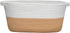 Dog Toy Basket White Brown Cotton Rope Basket Shallow Cute Pet Toy Storage Bin Home Storage Woven Basket for Living Room Clothes Towel Blanket Item Storage Basket