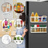 jocabo Magnetic Spice Rack 2 Pack Refrigerator Shelf Wall Mount Metal Seasoning Storage Fridge Organizer Utensils Towel Book Shelves Home Kitchen Jar Containers Holder W 4 Hooks -White (LKJ2B)