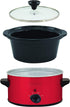 NESCO SC-150R, Oval Slower Cooker, Red, Ceramic, 1.5 quart, 120 watts