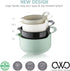 Cook with Color Mixing Bowls - 4 Piece Nesting Plastic Mixing Bowl Set with Pour Spouts and Handles (Mint)