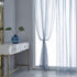 Dusty Blue Voile Sheer Curtains for Living Room 84 Inches Long 2 Panels Rod Pocket Light Filtering Treatment Window Drapes Solid Blue Sheer Curtains for Girls Bedroom 52 X 84 Inch Length