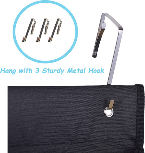 KHIKILY Baseball Hat Rack 24 Pocket Over-The-Door Cap Organizer with Clear Deep Pockets