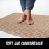Gorilla Grip Durable All Weather Absorbent Doormat, Dries Quickly, Absorbs Up to 1.7 Cups of Water, Stain and Fade Resistant, Captures Dirt, Indoor and Outdoor Mats, Boot Scraper, 29x17, Beige