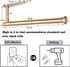 Gold Paper Towel Holder Under Cabinet Mount Wall Kitchen Countertop Paper Towel Rack with Adhesive and Screws, Stainless Steel Resistant Corrosion & Rust
