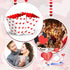 Valentine's Day Conversation Hearts Treat Candy Boxes Valentine's Day Popcorn Boxes Heart Print Dessert Popcorn Cups Party Favors for Valentine Wedding Birthday Party Supply (30 Pieces)