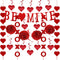 21Pcs Valentines Day Decor Valentine's Day Decorations Set Pre-Assembled Hanging Heart Swirls BE MINE Love Heart XO Garlands Banner for Home Classroom Office Wedding Party