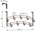 Lynk Over Door 9 Hook Rack Shirt, Belt, Hat, Coat, Towel Organizer, Bronze