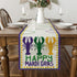 Artoid Mode Beads Happy Mardi Gras Carnival Table Runner, Seasonal Anniversary Wedding Holiday Kitchen Dining Table Decoration for Indoor Outdoor Home Party Decor 13 x 108 Inch