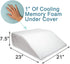 Bed Buddy Leg Pillow Foam Wedge, 7.5 Inch - Leg Elevation Pillow With Memory Foam Top - Leg Pillow For Lower Back Pain and Sciatica Pillow For Sleeping