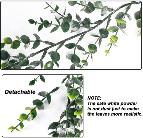 COCOBOO 6 Pack 36ft Eucalyptus Garland Artificial Greenery Boxwood Garland, Faux Vines Fake Hanging Plants for Wedding Table Arch Wall Decor (Dark Green)
