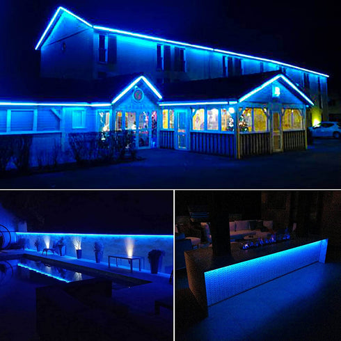 Awinking Solar Strip Lights 180 LED 19.7Ft, 8 Lighting Modes Solar Powered LED Strip Lights Waterproof Outdoor Christmas Solar Tape Lights for Christmas Decor Party House Garden Deck Patio Step Pool