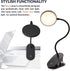 Newhouse Lighting NHCLP-USBC-BK Black Plastic Flexible and Dimmable Clip Light Clamp-Style Energy-Efficient LED Lamp with USB-C Charging Port for Office or Bedroom Use