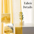 Butter Yellow Sheer Curtains 84 Inches Long Semi Faux Linen Orange Yellow Sheer Curtain 84 for Bedroom Living Room Girls Kids Room Yellow Sheer Curtains 2 Panels 52x84
