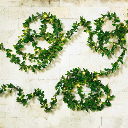 Kitstar 100LEDs USB Plug in Warm White Tiny Leaf Green Garland Fairy Light for Wedding Party Christmas Holiday New Year Garden Décor 33ft, UL588 Approved