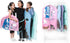 Waterproof Hanging Garment Bag 40 inch Clothes Bag with Gusset, 5 Pockets & Side Zip for Dance Costumes, Sports, Skating, Theatre, Beauty Pageants & More by Kendall Country, Cotton Candy Pink