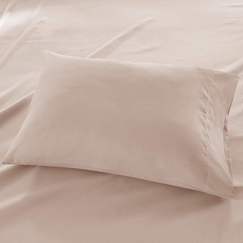 Madison Park 3M Microcell Color Fast, Wrinkle and Stain Resistant, Soft Sheets with 16" Deep Pocket All Season, Cozy Bedding-Set, Matching Pillow Case, Full, Blush