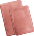 Clara Clark Bathroom Rugs, Ultra Soft Plush Bath Mat for Bathroom, Non-Slip, Velvet Memory Foam Set of 2 Bath Rugs, 17 x 24 / 20 x 32, Solid Misty Rose