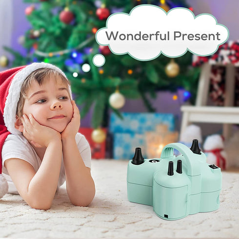 Splaks Balloon Pump Electric Balloon Air Pump Upgraded Professional Portable Dual Nozzle Balloon Inflator Blower for Decoration Party Birthday Wedding Valentine's Day (Butterfly)