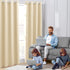 HOMEIDEAS Blackout Curtains for Bedroom 52 X 96 Inch Long 2 Panels Set Beige Room Darkening Curtains/Drapes, Soundproof Thermal Grommet Window Curtains for Living Room