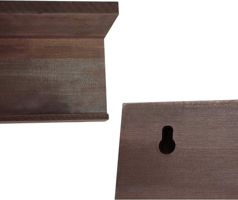 Space Art Deco,Set of 3 Floating Shelves Wall Mounted,Rustic Wood Wall Shelf, Great for Home, Office,Bedroom, Bathroom, Living Room, Kitchen Decorative,14 Inch (Brown)