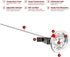 Escali AHC2 NSF Certified Candy/Deep Fry/Confection Thermometer with Extra Dial, 12" Probe, Silver