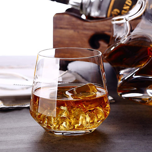 Whiskey Glass Set of 4 by Amallino , Old Fashioned Glass 14oz as Rocks Glasses