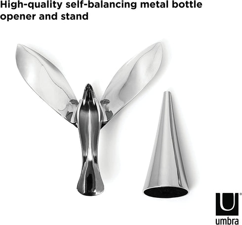 Umbra Tipsy Bottle Opener, One Sized, Chrome