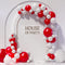 Red and White Balloon Garland Kit - (123 PCS) Valentines Decorations Red White Latex Balloon Arch Kit, 100 Glue Dots, Tying Tool-Christmas, Party Decor Birthday Decorations