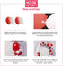 Red and White Balloon Garland Kit - (123 PCS) Valentines Decorations Red White Latex Balloon Arch Kit, 100 Glue Dots, Tying Tool-Christmas, Party Decor Birthday Decorations