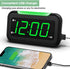 HOUSBAY Digital Alarm Clock for Bedrooms - 5 Large LED Screen with 0-100% Dimmer, 7 Color Night Light, Easy to Set, USB Charger, Battery Backup, Plug-in Clock for Kids, Teens, Boys, Girls