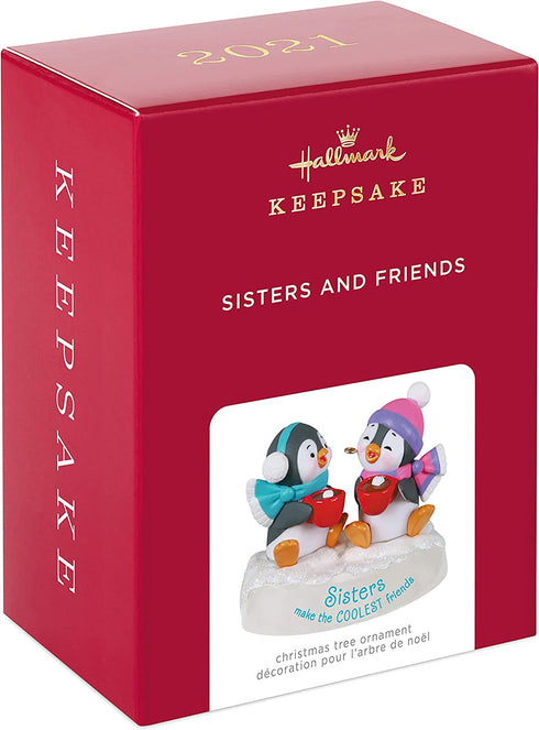 Hallmark Keepsake Christmas Ornament 2021, Sisters and Friends Penguins