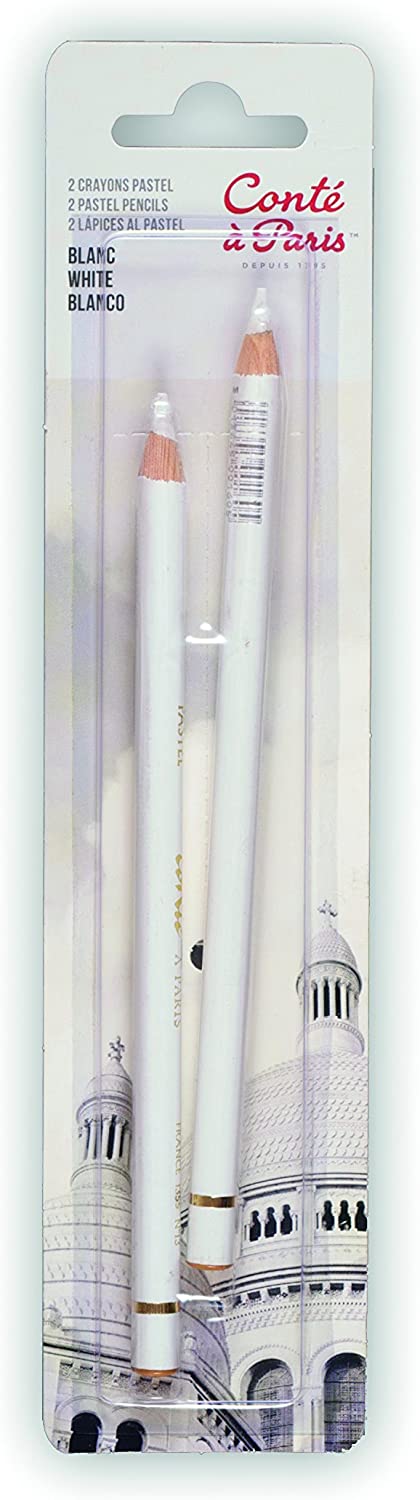 Conté à Paris 2 Count Pastel Pencils, White