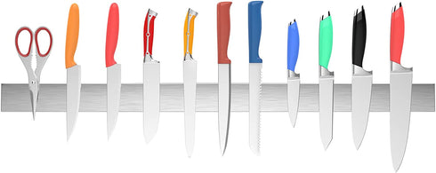 Knife Strip,Magnetic Knife Strip 24 Inch,Stainless Steel Powerful Magnetic Knife Holder for Wall for Kitchen Knife Magnetic Tool Holder,magnetic ‹knife rack
