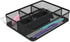 1InTheOffice Mesh Collection Desk Drawer Organizer Tray, Black, 7 Compartment