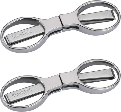 2Pcs Folding Scissors,Safe Portable Travel Scissors,Stainless Steel Telescopic Cutter Used for Home Office, Safety Portable Travel Trip Scissors