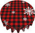 Christmas Snowflakes Round Tablecloth 60" Stain Wrinkle Free Washable Table Cloths for Decorative Kitchen Dining Party Wedding Indoor Microfiber