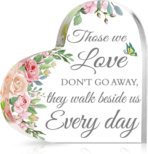Yulejo Sympathy Gift Clear Memorial Gifts Crystal Acrylic Bereavement Gifts Loss of Family Member Gift Condolence Remembrance Sorry Grief Gifts in Memory of Loved One for Home Table Decoration