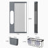 BAMEOS Roll Up Dish Drying Rack Over The Sink, 20?L x 11?W x 4.72?H Foldable Stainless Steel Dish Drying Rack with Utensil Holder & Sponge Holder for Kitchen Sink (Gray)