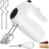 Hand Mixer Electric 120W Handheld Mixer 5 Speeds for Baking Cake Egg Cream Food Beater, Turbo Boost/Self-Control Speed + 5 Speed + Eject Button + 5 Stainless Steel Accessories