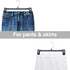 Titan Mall Pants Hangers 30 Pack 14inch Black Plastic Skirt Hanger with Non-Slip Big Clips and 360 Rotatable Hook, Durable and Sturdy Plastic Hanger, Elegant and Economical for Hanging Pants